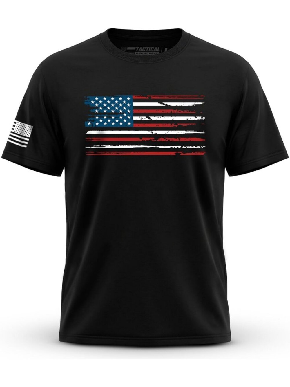 Patriotic Men's Short Sleeve Cotton T-Shirt - USA Flag Graphic Tee, Made in USA
